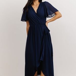 Baltic Born Waverly Wrap Dress Navy Blue
